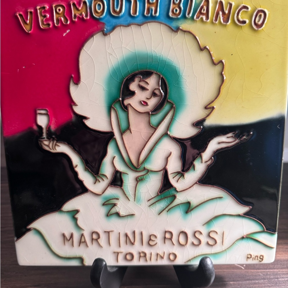 Martini & Rossi Vermouth Bianco Ceramic Tile